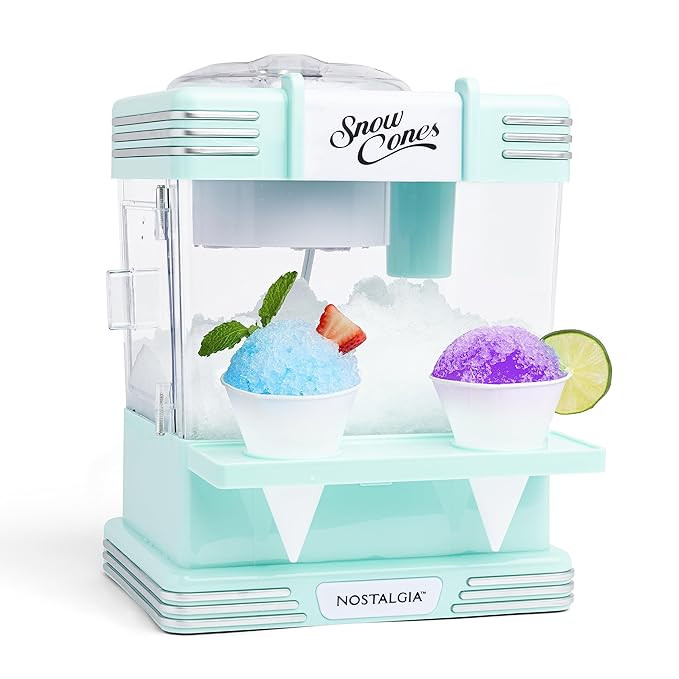 Nostalgia Snow Cone Shaved Ice Machine - Retro Table-Top Slushie Machine Makes 20 Icy Treats - In... | Amazon (US)