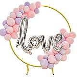 Elevens Round Backdrop Stand, Metal Round Balloon Arch Decoration 4ft Circle Balloon Arch Frame for  | Amazon (US)