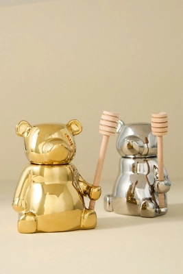 Metallic Bear Honey Pot | Anthropologie (US)