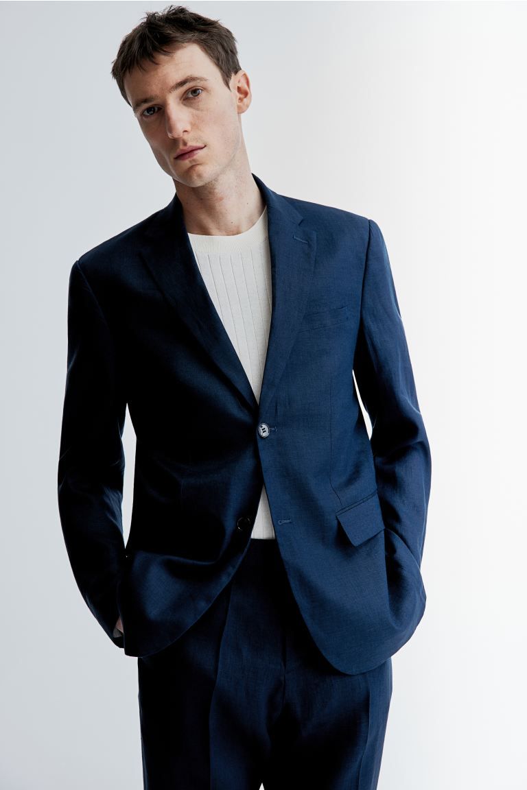 Slim Fit Linen Jacket | H&M (US + CA)
