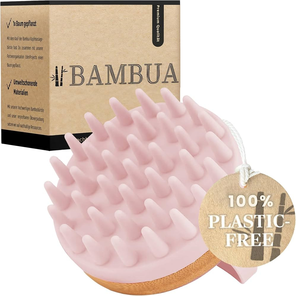 BAMBUA\u00ae Scalp Massager Hair Growth - (Anti-Dandruff Effect) Scalp Brush & Head Massager - Na... | Amazon (UK)