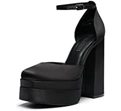 DREAM PAIRS Women’s High Chunky Platform Closed Toe Block Heels Square Toe Ankle Strap Dress We... | Amazon (CA)