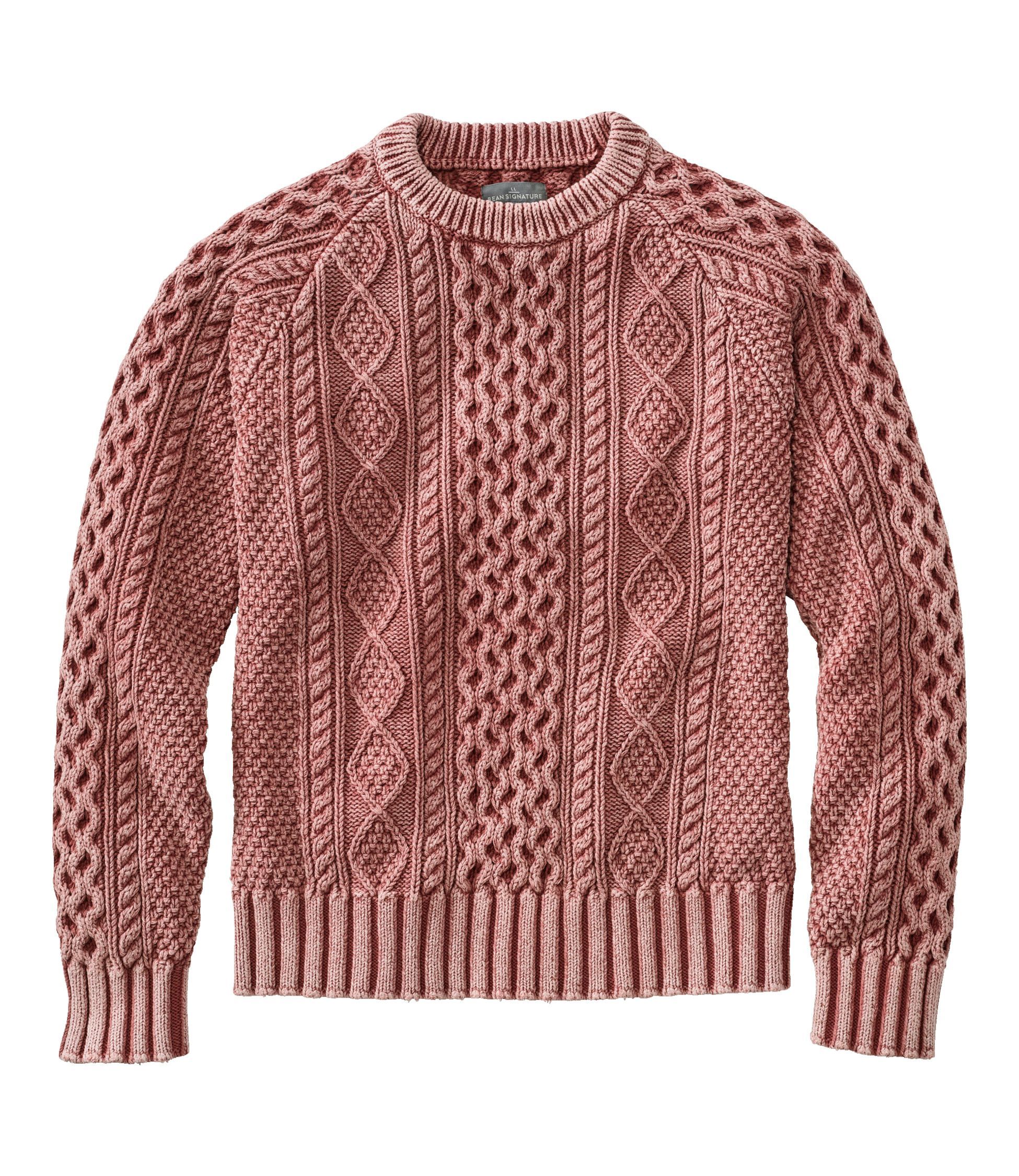 Men's Signature Cotton Fisherman Sweater, Crewneck, Washed | L.L. Bean
