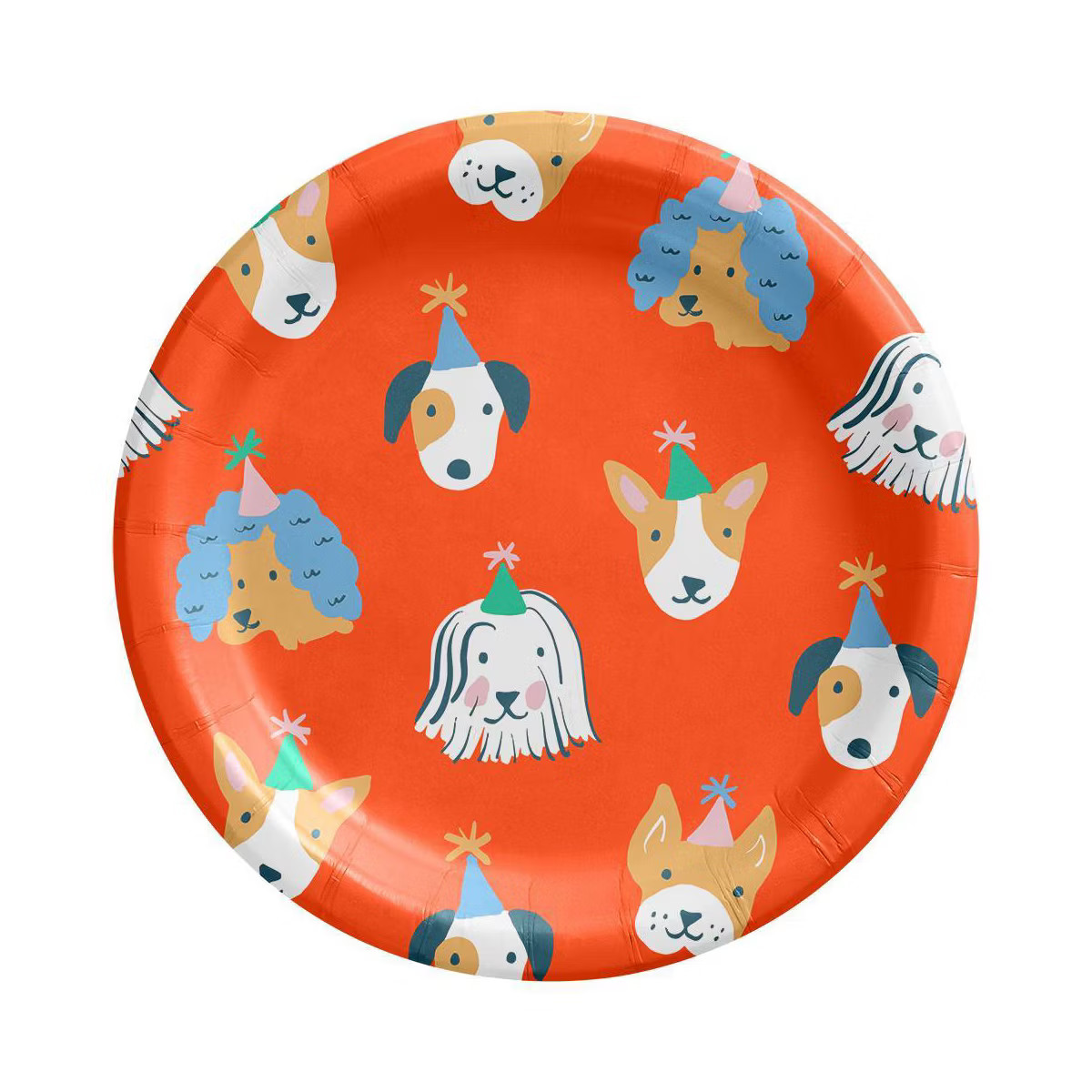 10ct Dog Print Dinner Plates Red - Spritz™ | Target