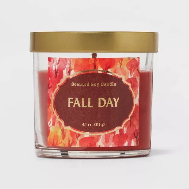 Lidded Glass Jar Fall Day Candle - Opalhouse™ | Target