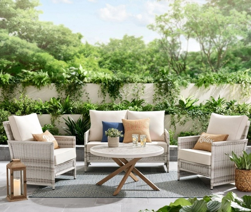 Just purchased the love seat and chairs from this Serena and Lily look for less! Such an incredible Walmart find!

Designer look for less, outdoor spaces, patio decor, outdoor furniture, patio furniture, white wicker, affordable decor finds

#LTKSeasonal #LTKSummerEdit #LTKHome