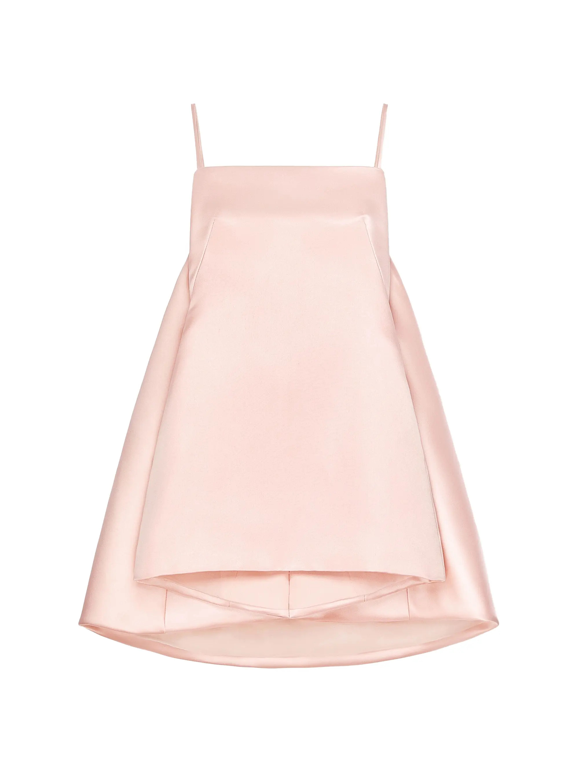 Sliced Mini Dress in Satin with Cape | Saks Fifth Avenue