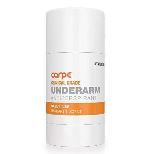 Carpe Clinical Strength Deodorant + Antiperspirant - Clinical Grade Solid Stick - Combat Excessive Underarm Sweating + Hyperhidrosis (Mandarin Scent) | Amazon (US)