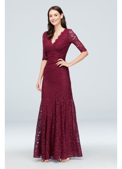 mother of the bride dresses in wine color