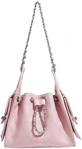 Women’s Classic Quilted Shoulder Bags Chain Strap Handbags Suede Tote Crumpled Purse Slouchy Ho... | Amazon (US)