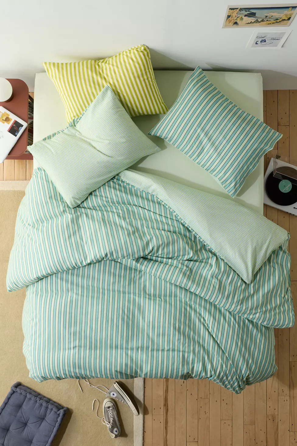 Rowen Striped Patterned Reversible Cotton Duvet Cover | Urban Outfitters (US and RoW)