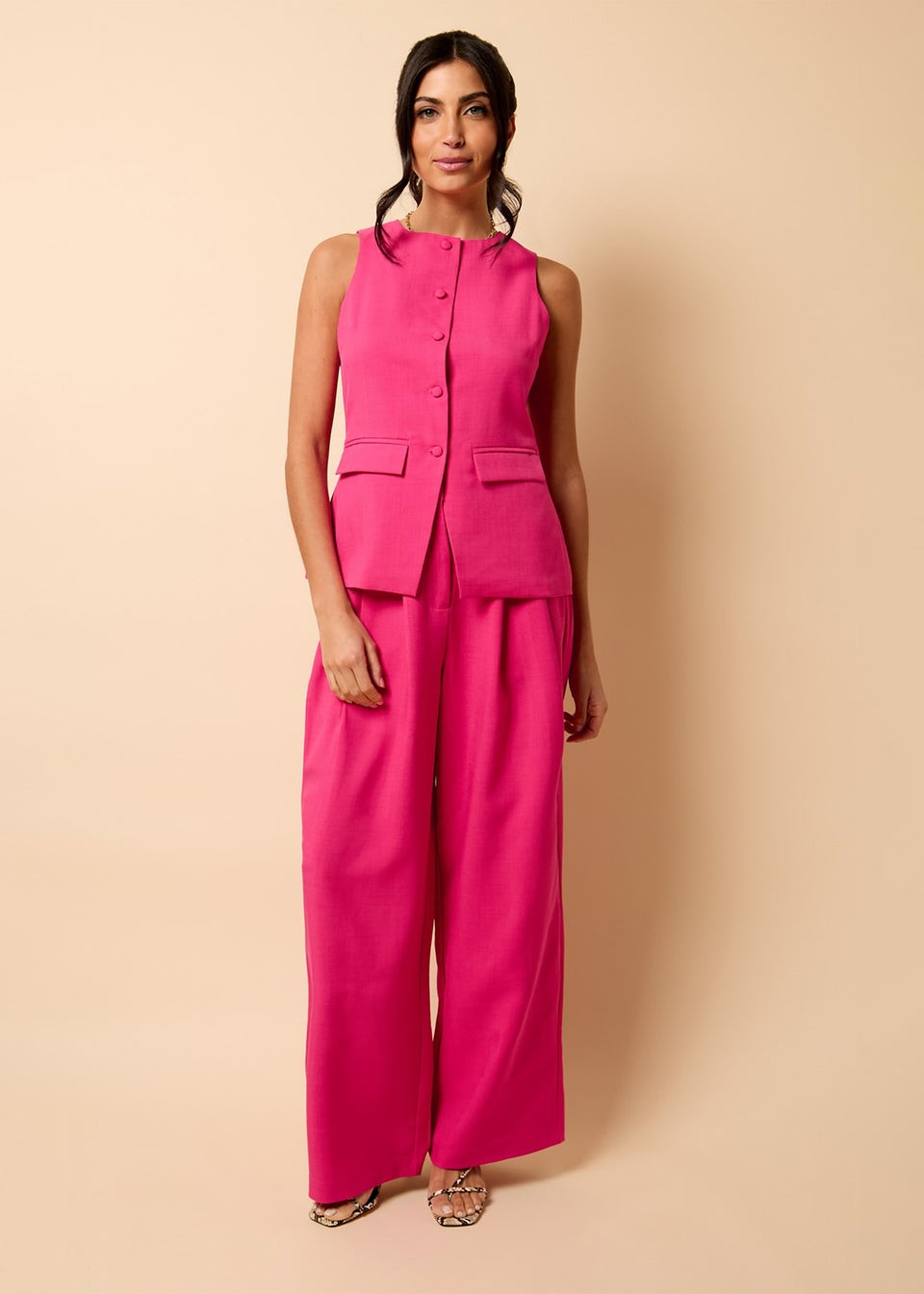 Little Mistress Pink Co Ord Waistcoat By Vicky Pattison | Matalan (UK)