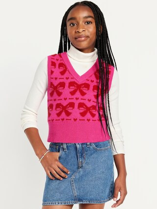 SoSoft Printed Sweater Vest for Girls | Old Navy | Old Navy (US)