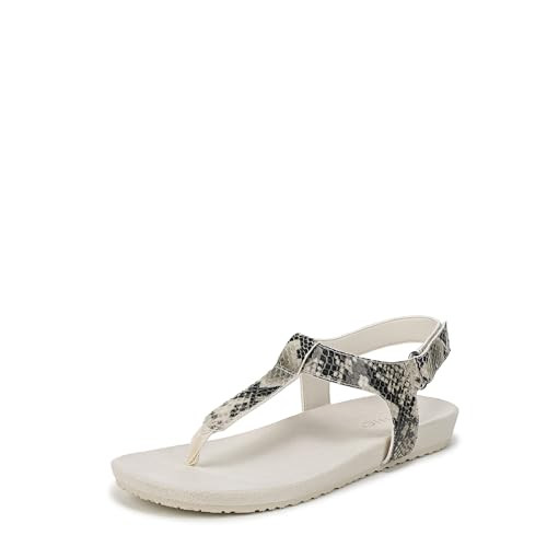 Vionic Palisades Thong Sandals Cream Snake Leather 6.5 M | Amazon (US)