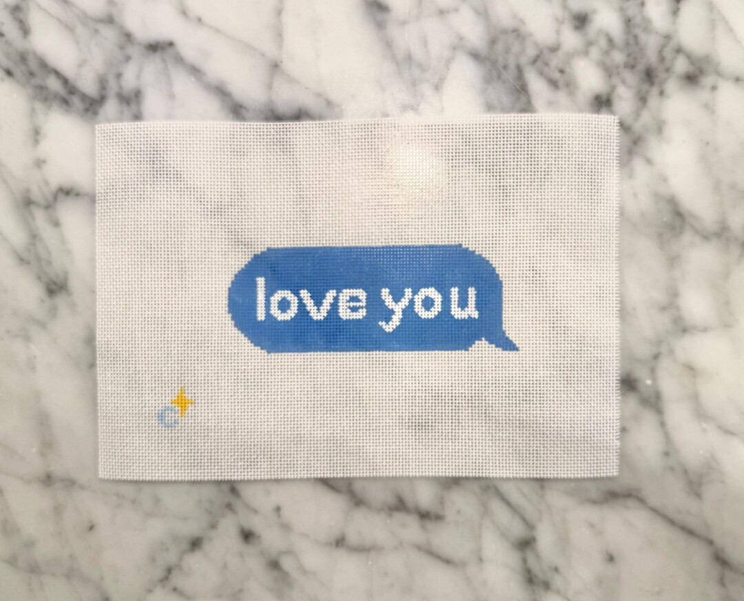 Love You Bubble (Hand-Painted Needlepoint Canvas) | Etsy (US)