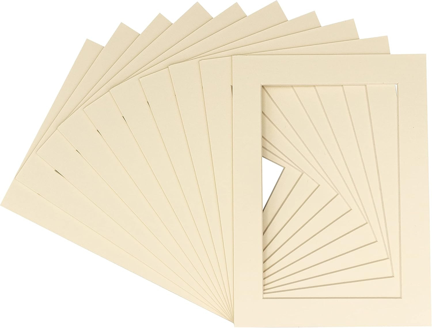 Poster Palooza Textured Cream 12x16 White Picture Mats with White Core for 11x14 Pictures - Fits ... | Amazon (US)