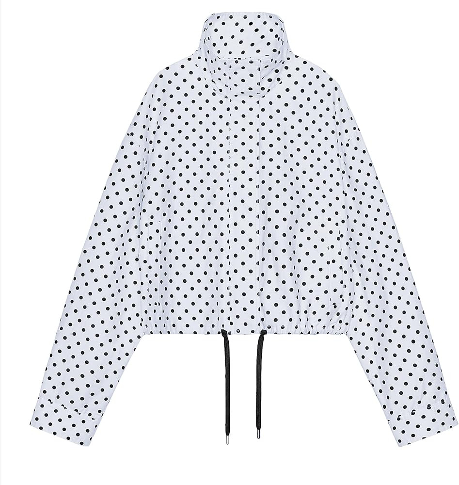 Songling Women Polka Dot Jacket Casual Coat Zip Up 2025 Trendy Fall Outfits Lightweight Cropped J... | Amazon (US)