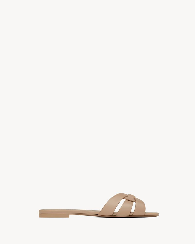 tribute flat mules in smooth leather | Saint Laurent Inc. (Global)