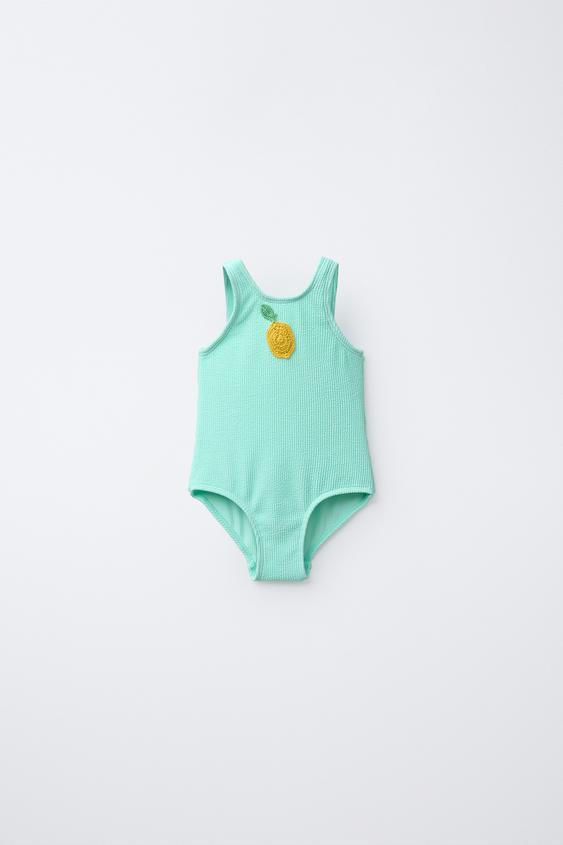 2-6 YEARS/ CROCHET LEMON ONE-PIECE SWIMSUIT | Zara US