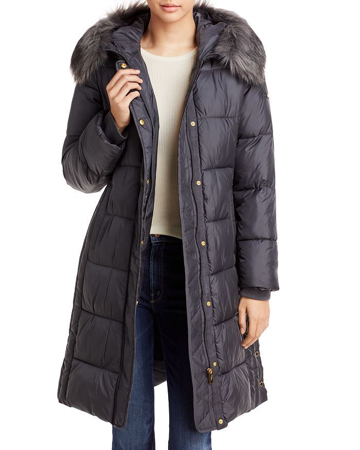 Faux Fur Trim Hooded Puffer Coat | Bloomingdale's (US)