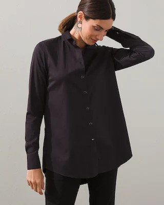 No-Iron Stretch High-Low Shirt | Chico's