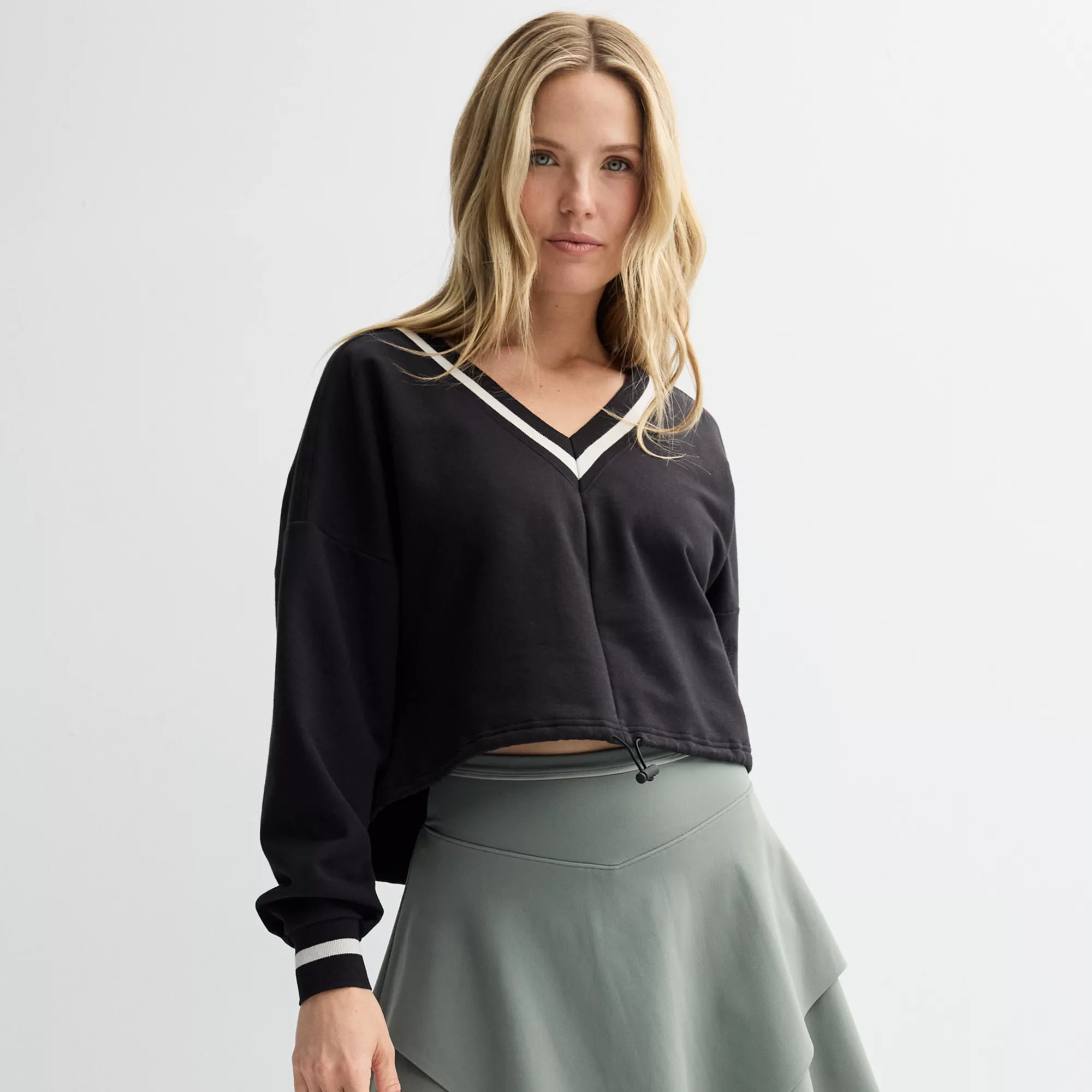 Women's FLX Embrace Varsity Drawstring Waist Popover | Kohl's