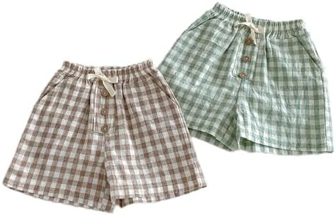 Ashmyova Classic Shorts for Boys Thin Cotton Stripe Elastics Waist Casual Summer Toddler Shorts L... | Amazon (US)