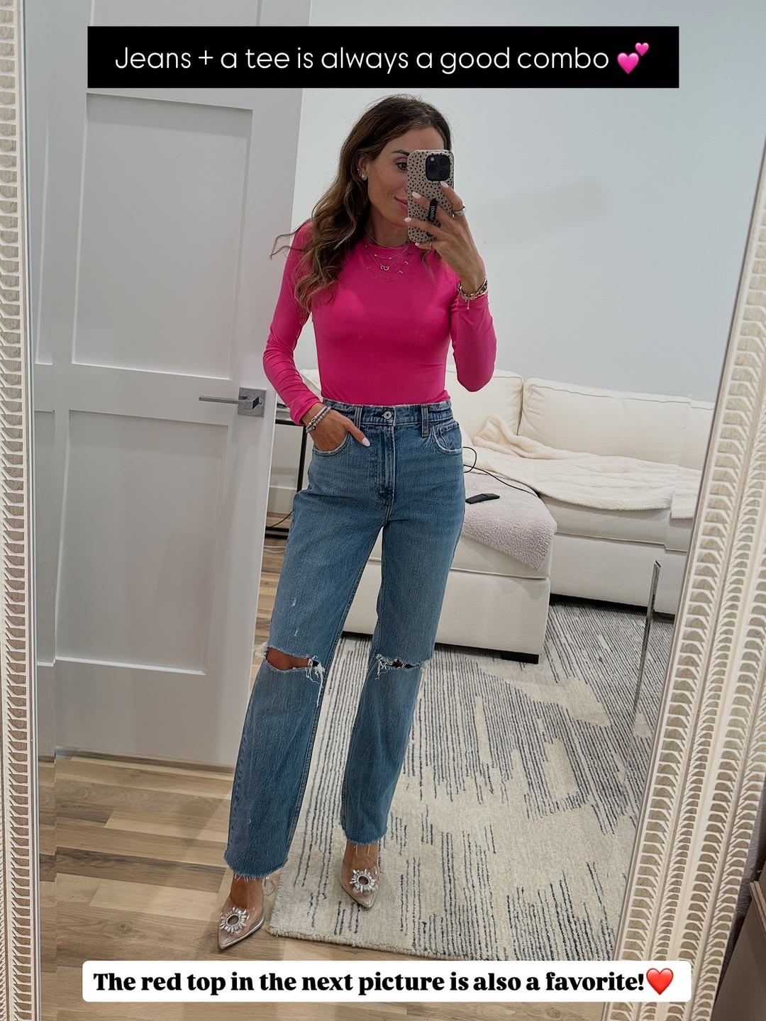 Valentine’s Day galentine’s Day outfit idea pink seamless long sleeve tee size xs 

#LTKValentine #LTKPetite