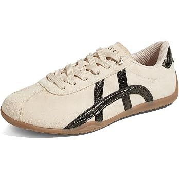 LUCKY STEP Women's Casual Walking Shoes Thin Sole | Low Profile Suede Lightweight Trendy Fashion ... | Amazon (US)