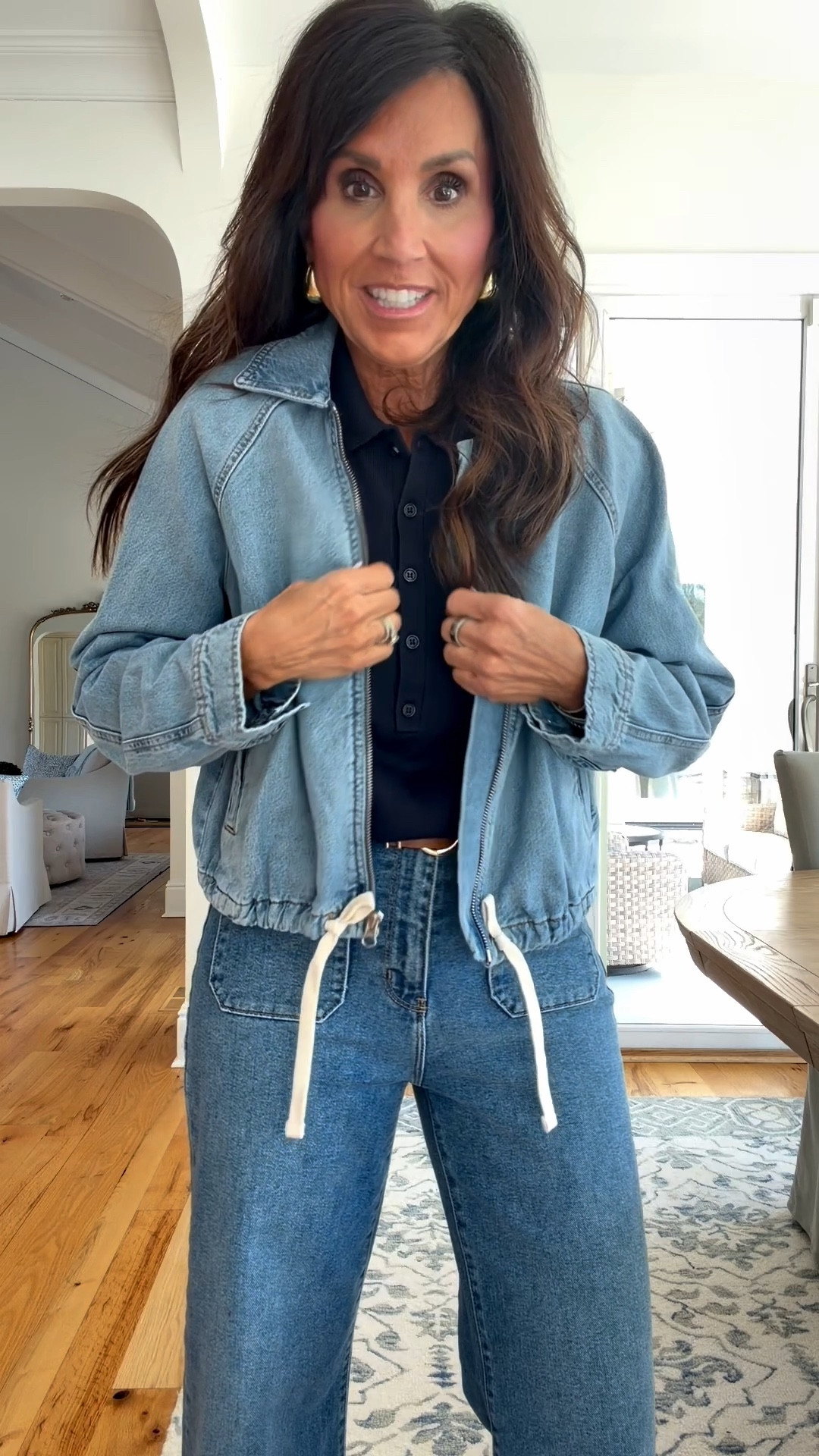 Spring Fashion 
Denim Jacket - small
Top - small
Denim- 26

#LTKSeasonal #LTKOver40