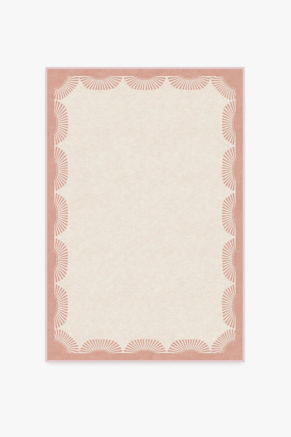 Gray Malin Fringe Pink & Ivory Tufted Rug | Ruggable | Ruggable