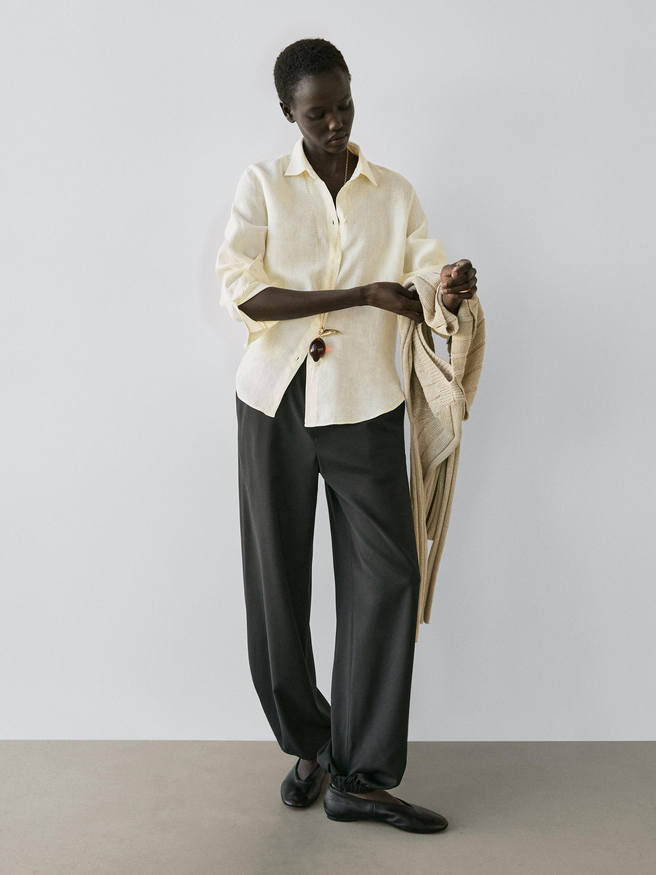 Flowing 100% linen shirt | Massimo Dutti UK