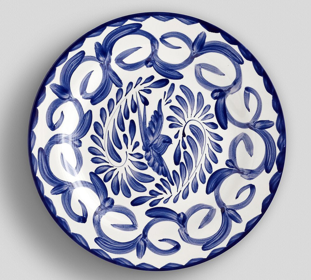 Puebla Porcelain Dinner Plates, Set of 4 - Blue/White | Pottery Barn (US)