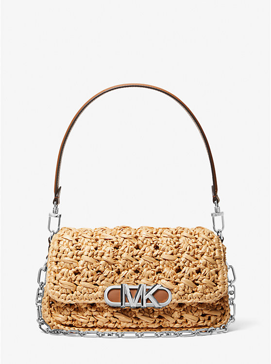 Parker Medium Woven Straw Shoulder Bag | Michael Kors US