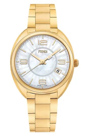 Fendi Momento Mother Of Pearl Bracelet Watch, 34Mm | Nordstrom