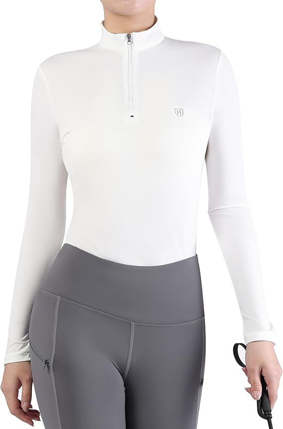 Harrison Howard Women's Equestrian Sweat Absorption Quick Drying Horse Riding Long Sleeve Shirt 1... | Amazon (US)