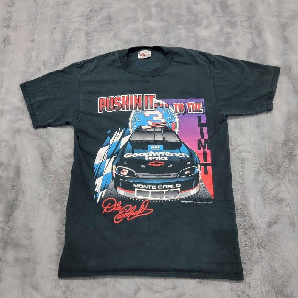 Vintage Dale Earnhardt Shirt Mens Large (Fits Med) Black NASCAR Goodwrench 1996 | Poshmark