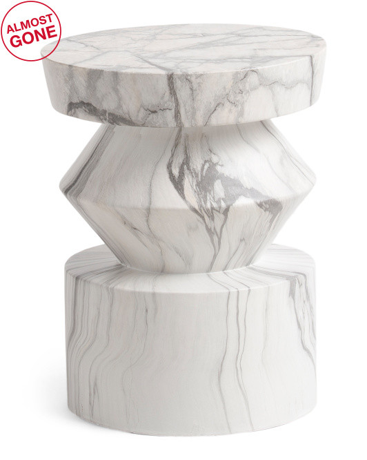 Marble Look Accent Table | TJ Maxx