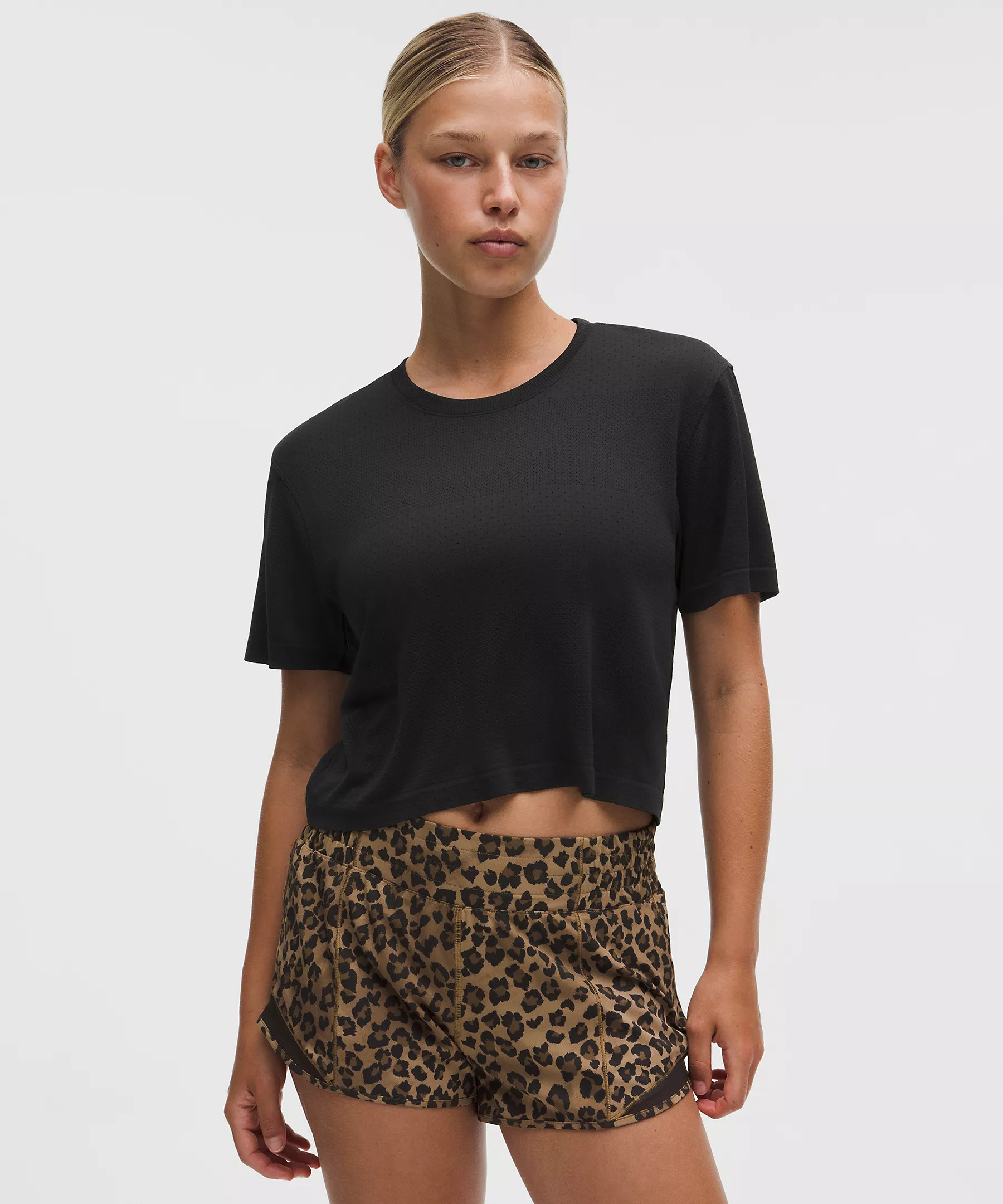 Swiftly Perforated Stripe Short-Sleeve Shirt | lululemon (CA)