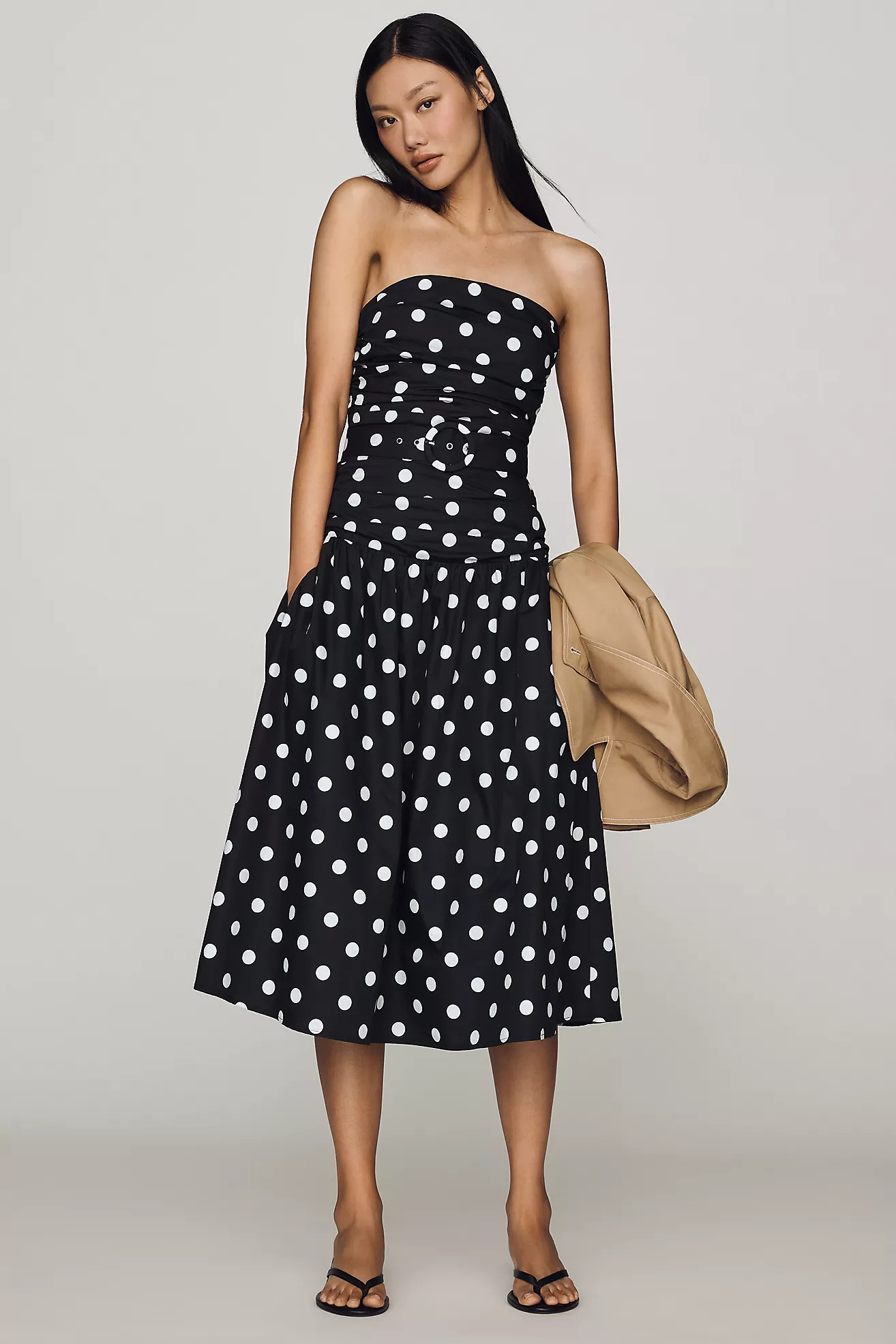Love Wednesday Strapless Midi Dress | Anthropologie (US)