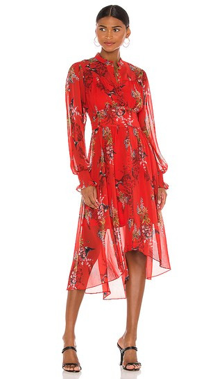 ALLSAINTS Leonie Melisma Dress in Red. - size 8 (also in 0, 2) | Revolve Clothing (Global)