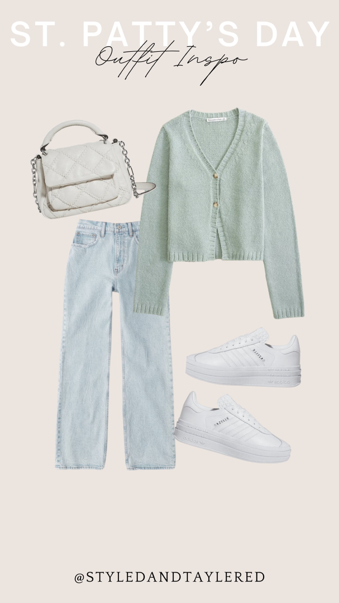 St. Patty’s Day outfit inspo ☘️🍀 spring outfit , casual outfit, Abercrombie jeans, cardigan

#LTKSeasonal #LTKfindsunder50 #LTKstyletip