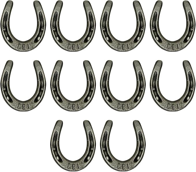 Carvers Olde Iron 3.5" Cast Iron Metal Horseshoe Set - Easy to Weld (10 Pieces) | Amazon (US)