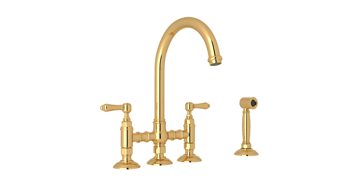 San Julio Bridge Kitchen Faucet With Side Spray | Build.com, Inc.