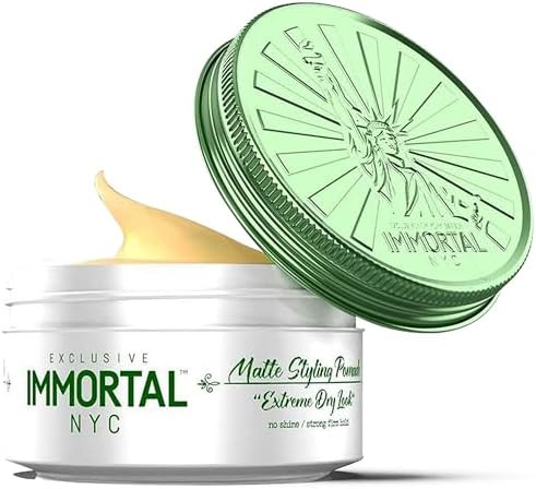 Immortal NYC Matte Styling Extreme Dry Look Pomade - 7 out of 9 Holding Ability, Matte Finish - A... | Amazon (US)