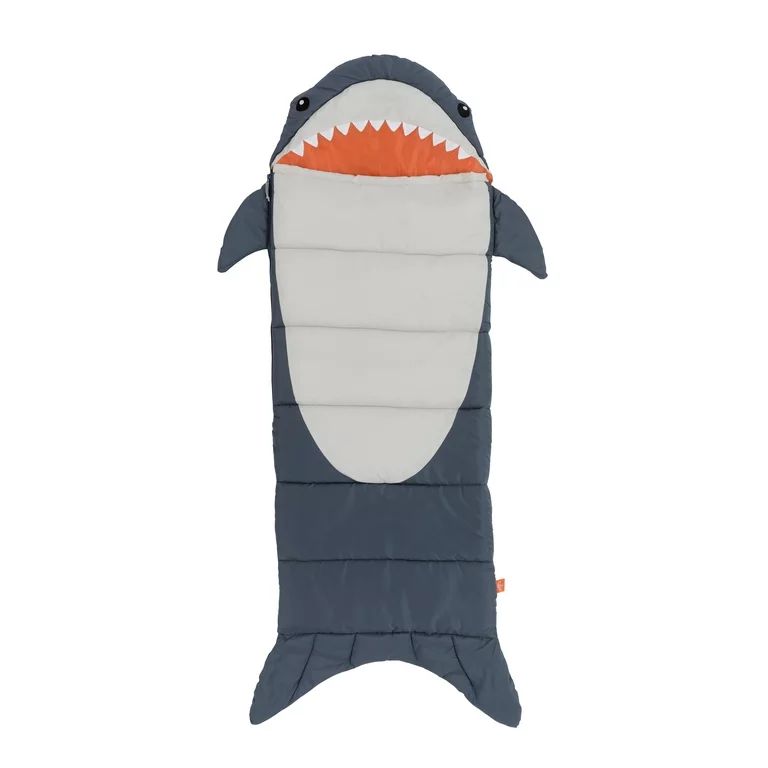 Firefly! Outdoor Gear Finn the Shark Kid's Sleeping Bag - Navy/Gray (youth size 65 in. x 24 in.) | Walmart (US)
