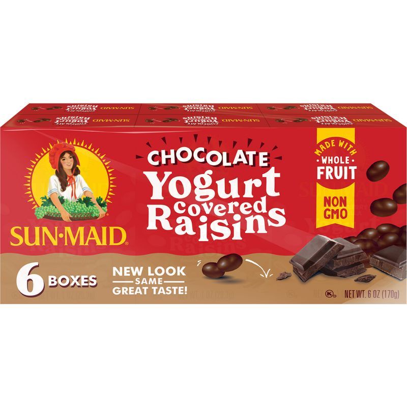 Sun Maid Chocolate Yogurt Raisins - 6ct | Target