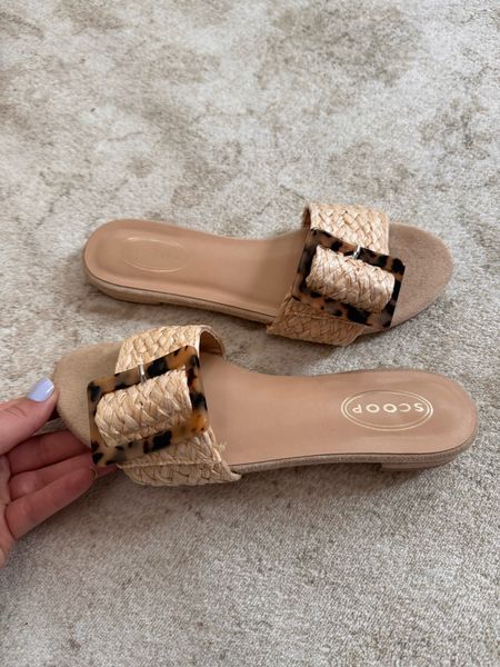 Walmart scoop sandals 
Rattan slides buckle similar at target and dolce vita too! 
Cushioned bottoms 

#LTKfindsunder50 #LTKtravel #LTKshoecrush