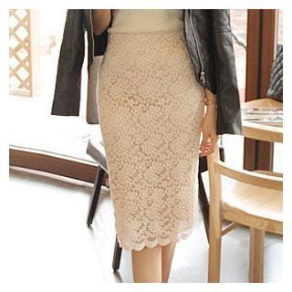 Lace Pencil Skirt | YesStyle (US)