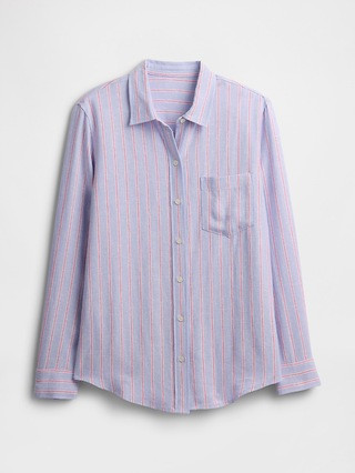 Linen-Blend Easy Shirt | Gap Factory